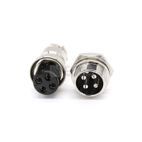 GX12-4 4 Broches GX12 Air Aviation Plug Signal Fil-panneau Connecteur 4 Core Aviator 3 Broches Mâle à Femelle Câble D'extension