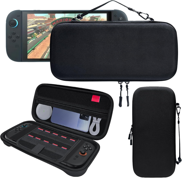 Factory Customized EVA Hard Shell Nintendo Switch 2 Waterproof Carrying Case for Outdoor Travel 10 Game Card Slots