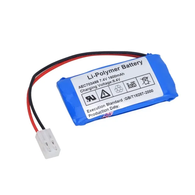 AEC703466 7.4V 1600mAh SK-600 Injection Pump Lon-Polymer Lithium Ion Battery Pack