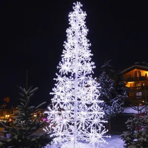 15英尺/30英尺圣诞树圣诞树，带金属支架，用于户外发光二极管主题灯