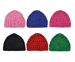 Venta al por mayor gorro <span class=keywords><strong>de</strong></span> <span class=keywords><strong>dormir</strong></span> <span class=keywords><strong>para</strong></span> el <span class=keywords><strong>pelo</strong></span> <span class=keywords><strong>de</strong></span> las mujeres coloridas Crochet Snood poliéster Hair Net - Product Image 4
