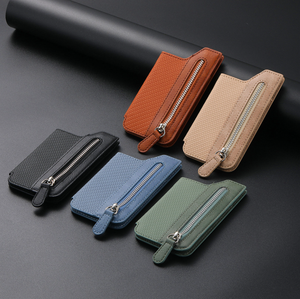 กระเป๋าใส่บัตรแบบซิปอเนกประสงค์สำหรับโทรศัพท์มือถือ ที่ยึดโทรศัพท์ กระเป๋าใส่บัตรแบบกาวติด กระเป๋าใส่บัตรแบบส่วนตัว - Product Image 1