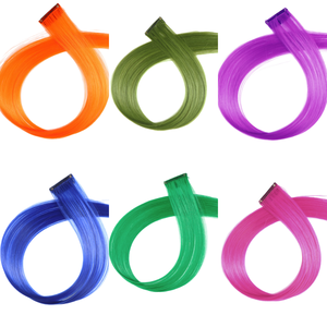 วิกผมสังเคราะห์40<span class=keywords><strong>สี</strong></span>สำหรับปาร์ตี้มีหลายสีเน้นยาว<span class=keywords><strong>สี</strong></span>รุ้งสำหรับต่อผมสำหรับสาวๆ - Product Image 3