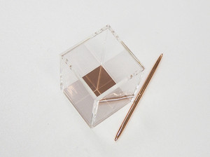 Huisen — agrafeuse acrylique or <span class=keywords><strong>rose</strong></span>, fournitures <span class=keywords><strong>de</strong></span> <span class=keywords><strong>bureau</strong></span> et <span class=keywords><strong>de</strong></span> papeterie, fait à la main - Product Image 6