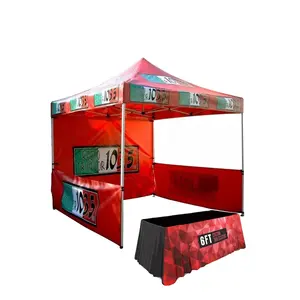 Promoción de 3x3m, feria comercial personalizada, tienda con dosel para exteriores, tienda plegable de aluminio, tienda emergente