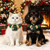 Nouveau Collier de Noël 2026 pour Chat, Chaton et Chien avec Cache-cou de Luxe, Décoration Nœud Papillon, Accessoires Mignons Faits Main pour Animaux de Compagnie