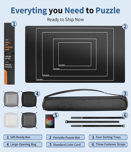 Tappetino Puzzle in Gomma Naturale Personalizzabile Direttamente dalla Fabbrica, Biodegradabile, 4 Vassoi per la Classificazione, Borsa <span class=keywords><strong>da</strong></span> Viaggio, Tappetino per Mouse e <span class=keywords><strong>Giochi</strong></span> <span class=keywords><strong>da</strong></span> <span class=keywords><strong>Tavolo</strong></span> - Product Image 2