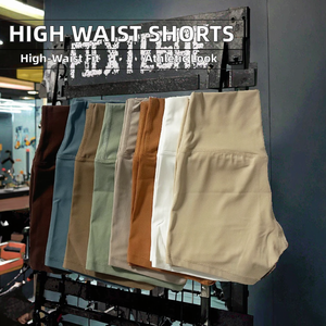Women's High Waist Soft Fitness Sports Yoga Shorts Solid Color Comprehensive Training Jog Leggings Elastic Waist Breathable - Product Image 3