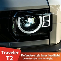 Lentille de phare LED de 3 pouces JETOUR Traveler T2, double la luminosité du véhicule d'origine avec deux feux de croisement et deux feux de route