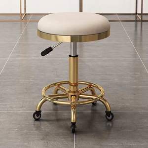 Taburete de Salón de Altura Ajustable, Silla de Pedicura Moderna de Lujo, Cuero Sintético, Bomba Hidráulica Potente para Barbería, Spa, Exteriores - Product Image 2