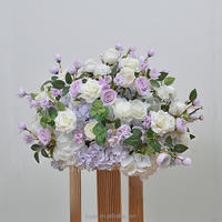 Boule de fleurs artificielles multicolores pour centre de table de mariage, fête d'anniversaire, événement extérieur, décoration de table