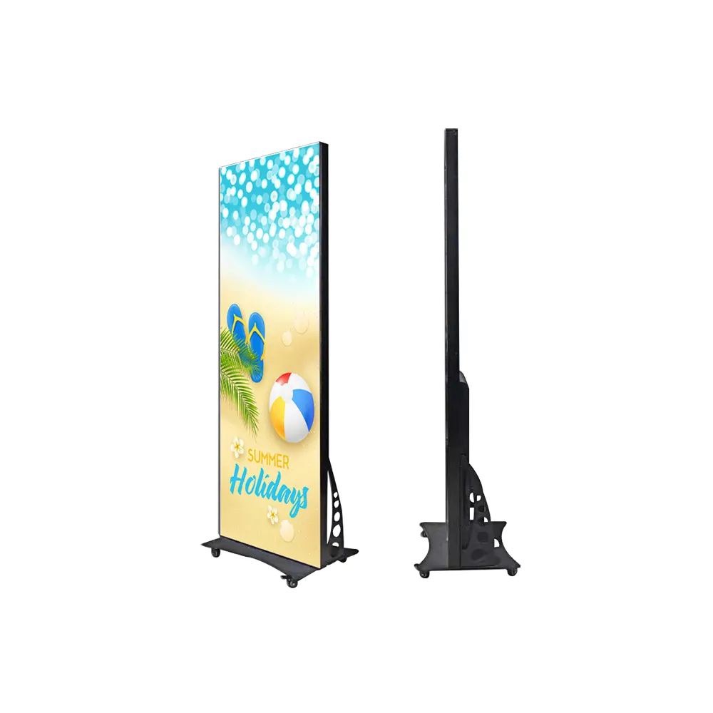 P2.5 2,5 Mm P3Mm Stand Poster Publicidad Pantalla Led para Centro Comercial Panel digital Cartel Led con ruedas