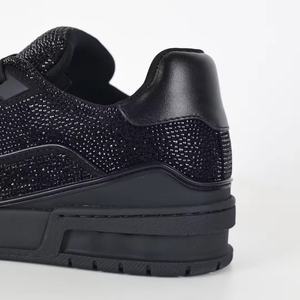 High Quality Men's Genuine Leather Mesh Sneakers Luxurious Designer Diamond Casual Lightweight Breathable Waterproof Arch <b>Shoes</b> - Product Image 5