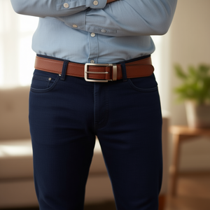 Fibbia per cintura ILAN 3,5 cm in metallo con perno per cinture in pelle - Product Image 2