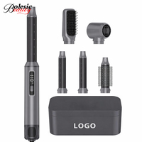 Styler capillaire 5 en 1 pour usage professionnel en salon, brosse ionique à air chaud 1000W, peigne boucleur avec écran LED, pour voyage, vente en gros, commande en gros, OEM