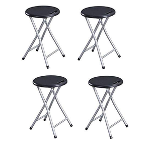 Portable Metal and Round Plastic Seat Folding <strong>Stool</strong> Light Weight Outside <strong>Fold</strong> <strong>up</strong> Chair with Handle - Product Image 2