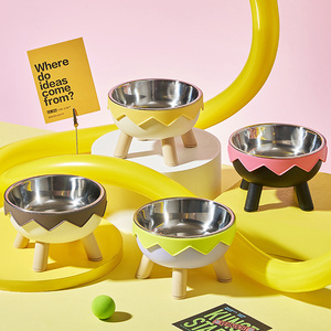 Comedero para Mascotas con Patas Altas para Protección del Cuello, Tazón para Perros, Comedero para Comida de Perros, Lavabo Antideslizante y Anticolisión, Suministros para Mascotas - Product Image 1
