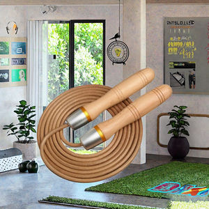 Cuerda de Saltar con Mango de Madera y Empaque Exquisito, Nueva Cuerda de Saltar de Cuero Vacuno con Peso Adicional - Product Image 2