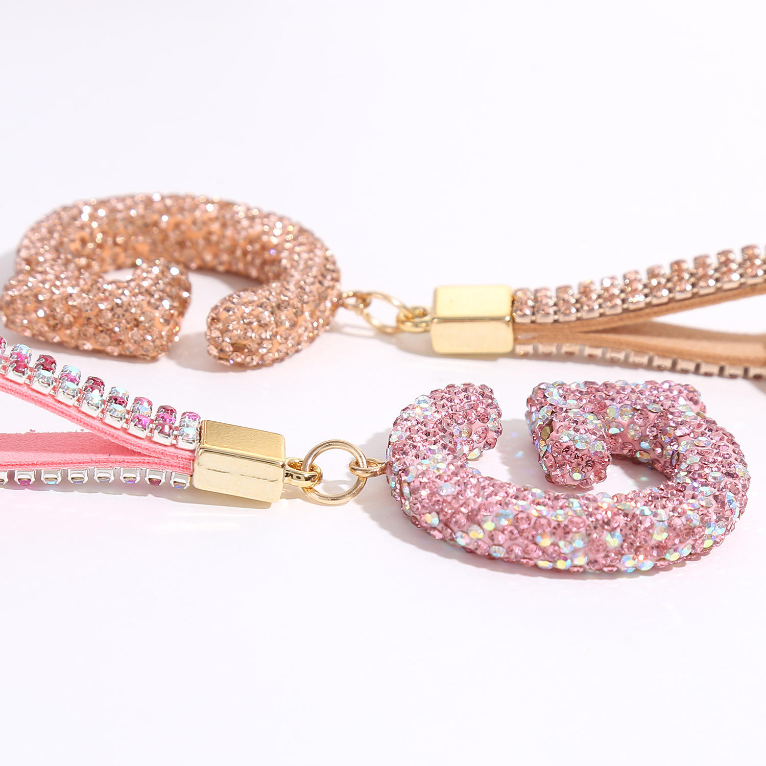 Portachiavi Con Lettera E Cristalli - Regalo Carino Per Donna, Amica, Sorella - Personalizzabile - Foto 11