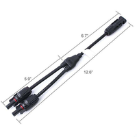 Cable divisor en Y MCX 10A de cobre impermeable para paneles solares, adaptador paralelo de cableado fotovoltaico para sistemas de almacenamiento de energía