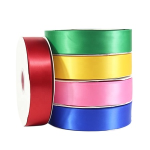 Grosir Pabrik 100% pita Satin poliester 4 cm pita gulung 1 1/2 100 yard pita Satin untuk membuat mawar - Product Image 2