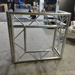 Pantalla de armazón de aluminio, mesa de eventos de <span class=keywords><strong>DJ</strong></span>, armazón de aluminio, mesa de cabina de eventos <span class=keywords><strong>DJ</strong></span> Pro, estación de trabajo plegable portátil con tablero frontal - Product Image 1