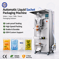 Machine d'emballage automatique de sachets de liquides certifiée CE RoHS, OEM ODM, avec taille de sac personnalisée et plage de remplissage pour l'exportation de marques