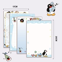 Bloc de Notas con Diseño de Pingüino, Nuevo Bloc de Notas Adhesivas Minimalistas B5, Cuaderno de Notas con Diseño de Dibujos Animados de Alta Calidad para Estudiantes