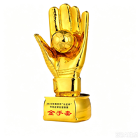 Trophée de football en résine, design coupe, récompense meilleur joueur, trophée gant d'or, trophée gardien de but, objet commémoratif pour les fans, écologique, UV