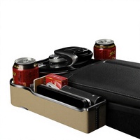 Boîte de rangement pour voiture en cuir Douyin Novelty, support de téléphone avec charge USB, organisateur multifonctionnel universel pour l'espace entre les sièges des voitures