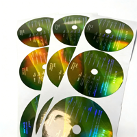 Autocollant en vinyle découpé à la forme, holographique 3D, arc-en-ciel, résistant à l'eau, à l'huile et aux UV, pour étiquettes d'emballage personnalisées avec logo