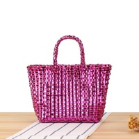 FSP537 été plage accessoires 2025 à la main Crochet sacs femmes sacs à main pour vacances nouveau matériel Pvc tissé sacs de plage