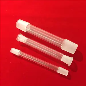 Factory supply high quality Quartz glass ground joint pipe with mill mouth