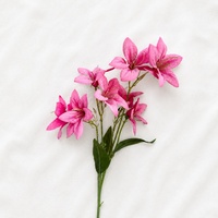 Fabrik-Großhandel Künstliche Einzelne Samt-Rosen Blume Rot Weiß Schwarz Lila Maßgefertigte Hyazinthen-Lilien Dekorative Blumen