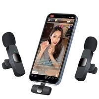 Micrófono de Corbata Inalámbrico Tipo C para Celular Android en Oferta, Micrófono Doble Inalámbrico K9 para Youtubers