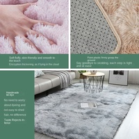 Tapis shaggy ultra doux à poils longs, écologique, lavable en machine, en polyester avec envers en latex, style Europe du Nord