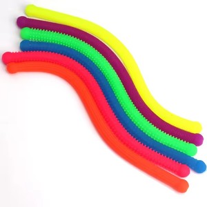 10 Pièces Jouets Fidget Noodles Géants Colorés, Cordes Texturées Extensibles Anti-Stress pour Enfants, Articles Sensoriels TDAH Autisme - Product Image 3