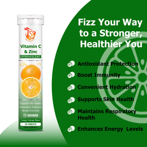 Tabletas de Vitamina C y Zinc de Marca Privada con 20 Tabletas de Vitamina C y Zinc, Favorecen la Salud de la Piel, Suplementos Herbales Naturales - Product Image 2