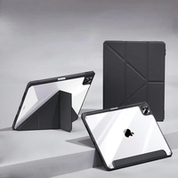 Étui intelligent en cuir pliable en Y avec impression personnalisée pour iPad Pro 13 pouces 2024/2025/M4/M5, coque rigide antichoc en acrylique pour tablette