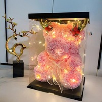 Kotak Hadiah Beruang Mawar Awet Buatan Tangan Grosir Langsung dari Pabrik untuk Hari Valentine dan Hadiah Hari Valentine