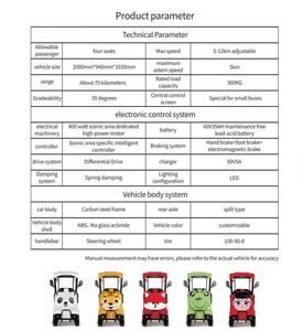FUXIANG 1500W Electric Tricycle High-Power Four-Seater for Outdoor Recreation Reliable Electromagnetic <b>Brake</b> for Scenic Tours - Product Image 5