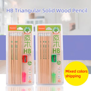 Ensemble de crayons triangulaires Macaron, papeterie, cadeau, <span class=keywords><strong>crayon</strong></span> à mine résistante avec <span class=keywords><strong>taille</strong></span>-<span class=keywords><strong>crayon</strong></span>, boîte à crayons <span class=keywords><strong>pour</strong></span> enfants, ensemble de papeterie - Product Image 3