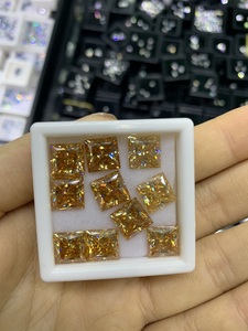 Màu rượu sâm banh công chúa cắt moissanite phòng thí nghiệm kim cương được tạo ra - Product Image 4