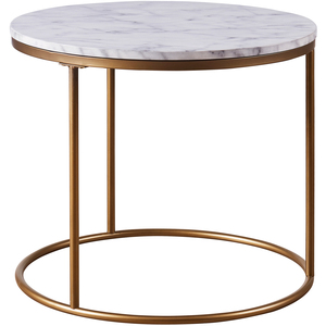 Large Metal <b>Side</b> <b>Table</b> Luxury Round Coffee <b>Table</b> Frame with <b>Marble</b> <b>Top</b> & Iron Legs Home Bedroom Living room Furniture - Product Image 5