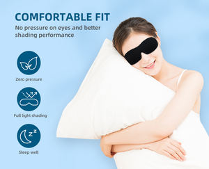 Mascherina per occhi 3 D per dormire con cinturino regolabile riutilizzabile comoda maschera per la cura degli occhi - Product Image 4