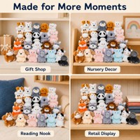 Vente en gros : Porte-clés en peluche de 10 cm, jouets créatifs en peluche, animaux en peluche doux et mignons, poupées en peluche populaires, pendentifs en peluche pour machine à griffes