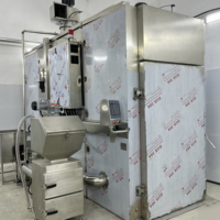 Nouveau Four de Fumage Industriel Grande Capacité en Acier Inoxydable, Fumoir Commercial pour Viande avec Écran Tactile, pour la Transformation de la Viande