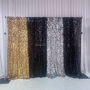 ANNIELU Tenda in Tulle con Paillettes per <span class=keywords><strong>Sfondo</strong></span> Fotografico Matrimoniale, Tessuto a Rete per Decorazioni Moderne, Drappeggio Luminoso - Product Image 1
