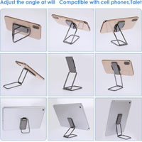 Ayarlanabilir katlanabilir çok açılı el kavrama dağı Metal çift halka telefon standı parmak Kickstand araba manyetik cep telefon tutucu