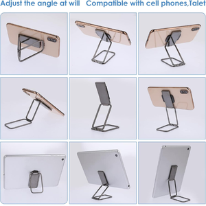 Ajustável Dobrável Multi Ângulo Hand Grip <span class=keywords><strong>Mount</strong></span> Metal Double Ring Phone Stand Finger Kickstand Carro Magnético Titular Do Telefone Móvel - Product Image 4